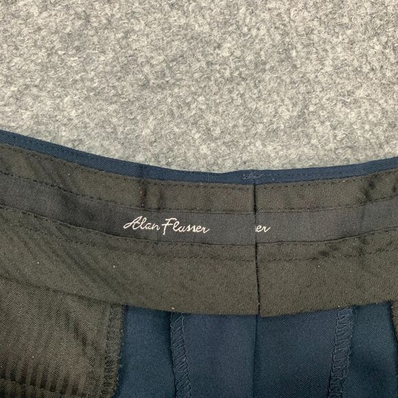 Alan Flusser Golf Shorts Mens 34 Navy Blue Pleated Front Lightweight Performance - Picture 4 of 12